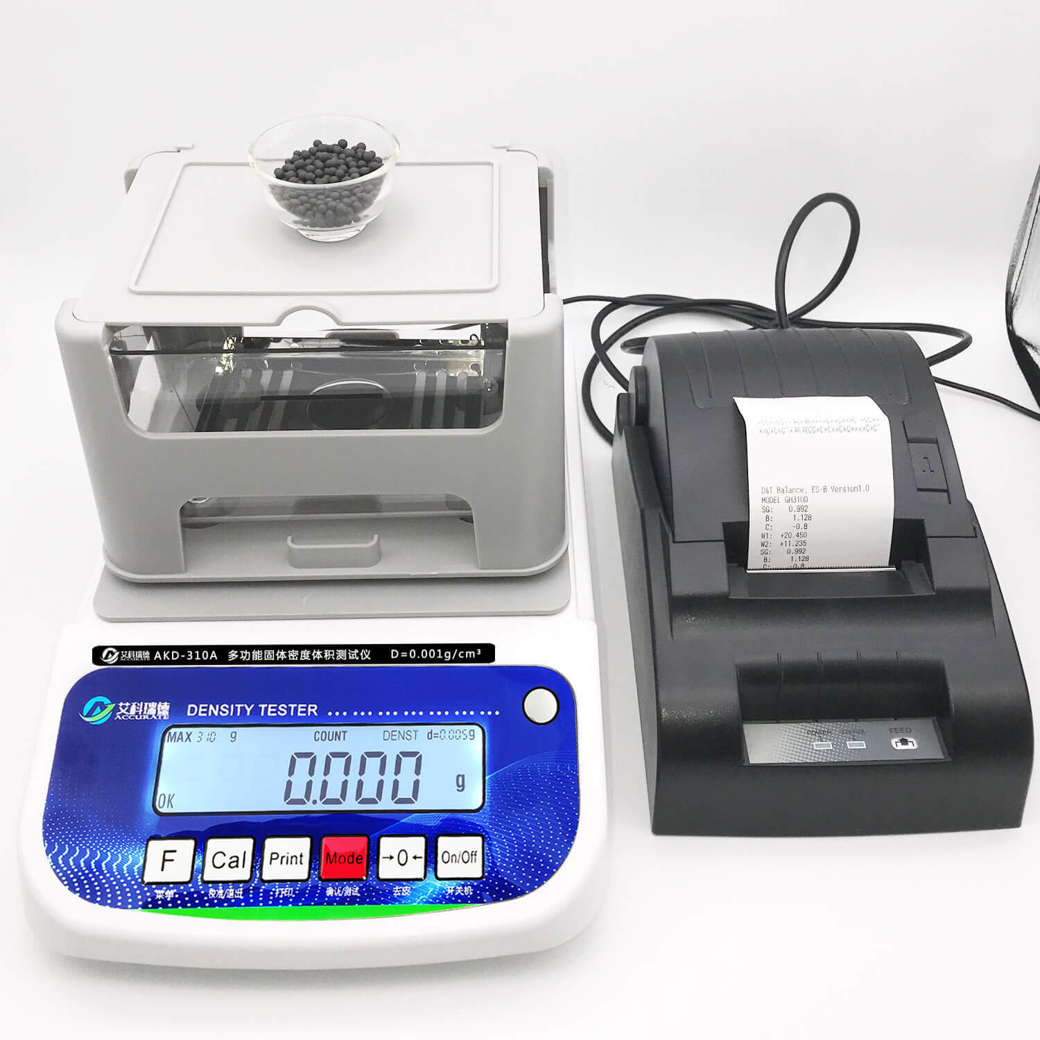 AKD-310A多功能固體密度體積測(cè)試儀